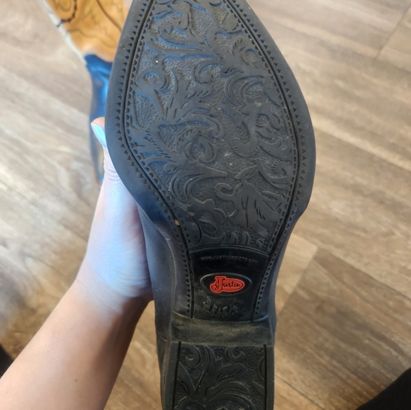 Justin leather cowgirl boots. Good condition. J flex. Cowboy boots. - Picture 5 of 5